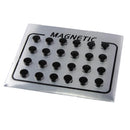 12 Pair Mens Women Black Magnetic Clip On Ear Stud Earrings No Piercing 6mm