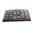 12 Pair Mixed Size Multi-Color Crystal Rhinestone Magnetic Earrings Ear Stud