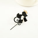 Cute Alloy Couples Crown Bowknot Lovely Cat Brooch Girls Collar Accessory