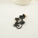 Cute Alloy Couples Crown Bowknot Lovely Cat Brooch Girls Collar Accessory