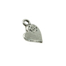 100 Pieces Alloy Heart Shape with 3D Rose Pendnat Charms DIY Craft for Necklace