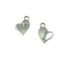100 Pieces Alloy Heart Shape with 3D Rose Pendnat Charms DIY Craft for Necklace
