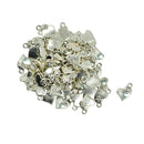100 Pieces Alloy Heart Shape with 3D Rose Pendnat Charms DIY Craft for Necklace