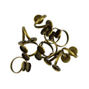 10pcs Bronze Tone Adjustable Spiral Ring Base Settings Blanks Findings
