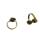 10pcs Bronze Tone Adjustable Spiral Ring Base Settings Blanks Findings