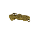50 Pieces Vintage Made With Love Heart Charms Pendants For Jewelry DIY Making Craft