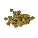50 Pieces Vintage Made With Love Heart Charms Pendants For Jewelry DIY Making Craft