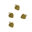 50 Pieces Vintage Made With Love Heart Charms Pendants For Jewelry DIY Making Craft