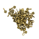 100pcs Glue on Bails For Pendants Heart Shape Charms Beads Jewlery Making