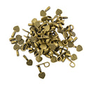 100pcs Glue on Bails For Pendants Heart Shape Charms Beads Jewlery Making