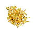 100 Piece/Lot Leaf Shape Glue-on Cabochon Pad Bails Setting DIY Pendant Connector