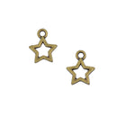 100pcs Bronze Stars Charms Pendants DIY Jewelry For Earrings Necklace Bracelet