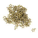 100pcs Bronze Stars Charms Pendants DIY Jewelry For Earrings Necklace Bracelet