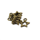 100pcs Bronze Stars Charms Pendants DIY Jewelry For Earrings Necklace Bracelet