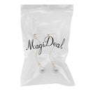 Women Imitation Pearl Long Drop Dangle Earrings Eardrop Piercing Jewelry