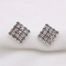 1 Pair Fashion Women Earrings Rhinestone Square Ear Stud Earrings Jewelry