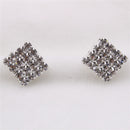 1 Pair Fashion Women Earrings Rhinestone Square Ear Stud Earrings Jewelry