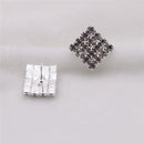 1 Pair Fashion Women Earrings Rhinestone Square Ear Stud Earrings Jewelry