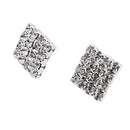 1 Pair Fashion Women Earrings Rhinestone Square Ear Stud Earrings Jewelry