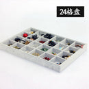 Velvet Jewelry Display Storage Box Tray Organiser Holder 24 Slot Inserts