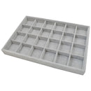 Velvet Jewelry Display Storage Box Tray Organiser Holder 24 Slot Inserts