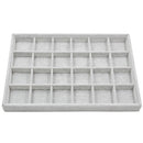 Velvet Jewelry Display Storage Box Tray Organiser Holder 24 Slot Inserts