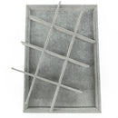 12 Compartment Gray Velvet Jewelry Tray Drawer Organizer Storage Removable Counter Top Showcase