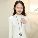 Bohemia Metal Feather Shape Eagle Claw Pendant Necklace Retro Collection