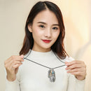 Bohemia Metal Feather Shape Eagle Claw Pendant Necklace Retro Collection