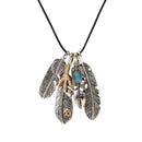 Bohemia Metal Feather Shape Eagle Claw Pendant Necklace Retro Collection
