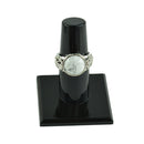 Vintage Fashion Hollow Filigree Ring Natural White Turquoise Ring Adjustable
