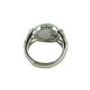 Vintage Fashion Hollow Filigree Ring Natural White Turquoise Ring Adjustable