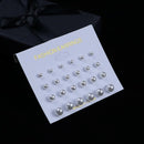 12 Pairs Stainless Steel Earrings Imitation Pearl Earrings Women Girls 3-6mm