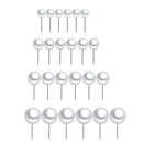12 Pairs Stainless Steel Earrings Imitation Pearl Earrings Women Girls 3-6mm