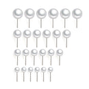 12 Pairs Stainless Steel Earrings Imitation Pearl Earrings Women Girls 3-6mm