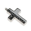 Cross Stainless Steel Cremation Keepsake Pet Ash Urn Holder Pendant Jewelry