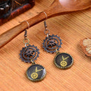 Novelty Steampunk Vintage Switzerland Watch Shaped Gear Dangle Earrings