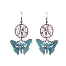 Vintage Butterfly Hollow Clover Gears Women's Steampunk Fashion Drop Earring