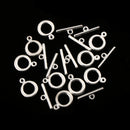 10 Set Silver Round Toggle Clasp For Bracelet DIY Jewelry Making Findings