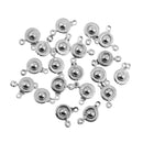 20Pcs Silver Plated Charms Clasp Connectors For Jewelry Making 17 x 9mm