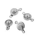 20Pcs Silver Plated Charms Clasp Connectors For Jewelry Making 17 x 9mm
