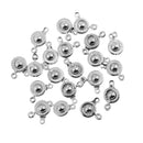 20Pcs Silver Plated Charms Clasp Connectors For Jewelry Making 17 x 9mm