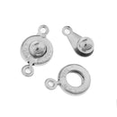 20Pcs Silver Plated Charms Clasp Connectors For Jewelry Making 17 x 9mm