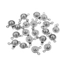 20Pcs Silver Plated Charms Clasp Connectors For Jewelry Making 17 x 9mm