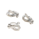 20PCS 12 X 10mm Silver Plated Metal Clip On Earring Earwire Jewelry Findings