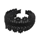Large Wide Gothic Lace Headband Sunflower Hair Hoop Headpiece For Women Girls Black