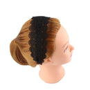 Gothic Black Lace Headband SunFlower Embroidery Hairband 6.6cm Wide Headwear
