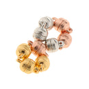9 Pcs Carved Round Ball Magnetic Clasps For Necklace Jewelry Making 8mm