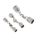 3 Pieces Stainless Steel Necklace Bracelet End Caps & Lobster Claw Clasp Finding 3 Size Making Crafts