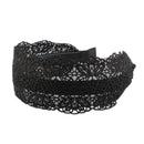 Gothic Black Lace Flower Floral Embroidery Hair Hoop Headband Boho Headwear